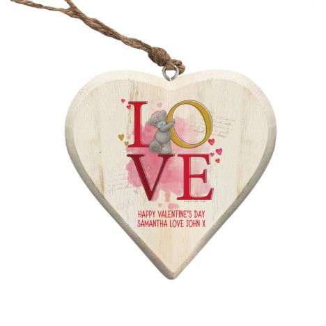 Personalised Me to You LOVE Hanging Wooden Heart £14.99